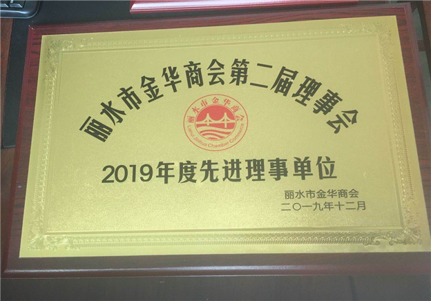 麗水金華商會2019年先進理事單位